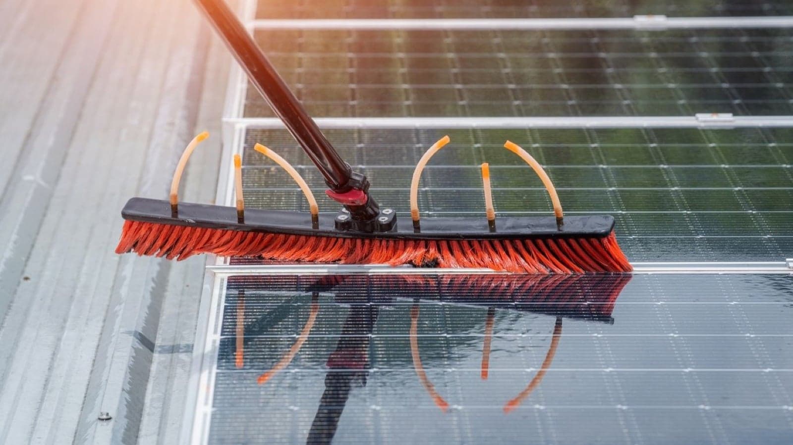 brush for cleaning solar panels